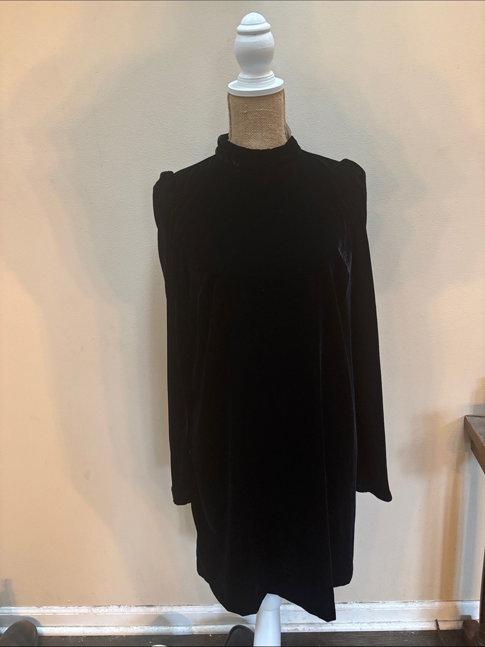 NWT GAPVelvet High-Neck Long Sleeve Dress